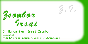 zsombor irsai business card